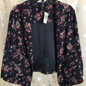 NWT Torrid Navy Floral Blazer - Size 3